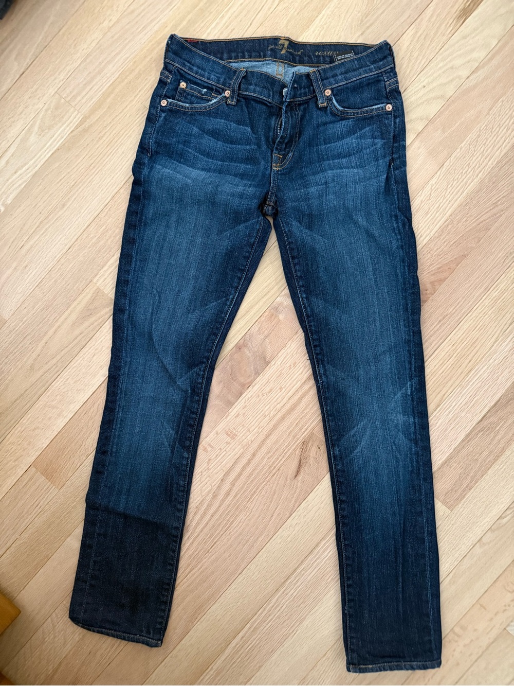 7 For All Mankind Dark Indigo Skinny Jeans